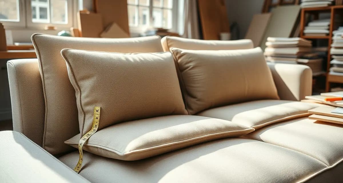 Sofa Yardage Measurement Guide 3-cushion sofa fabric yardage calculator showing T-seat and box seat configuration measurements for upholstery shops