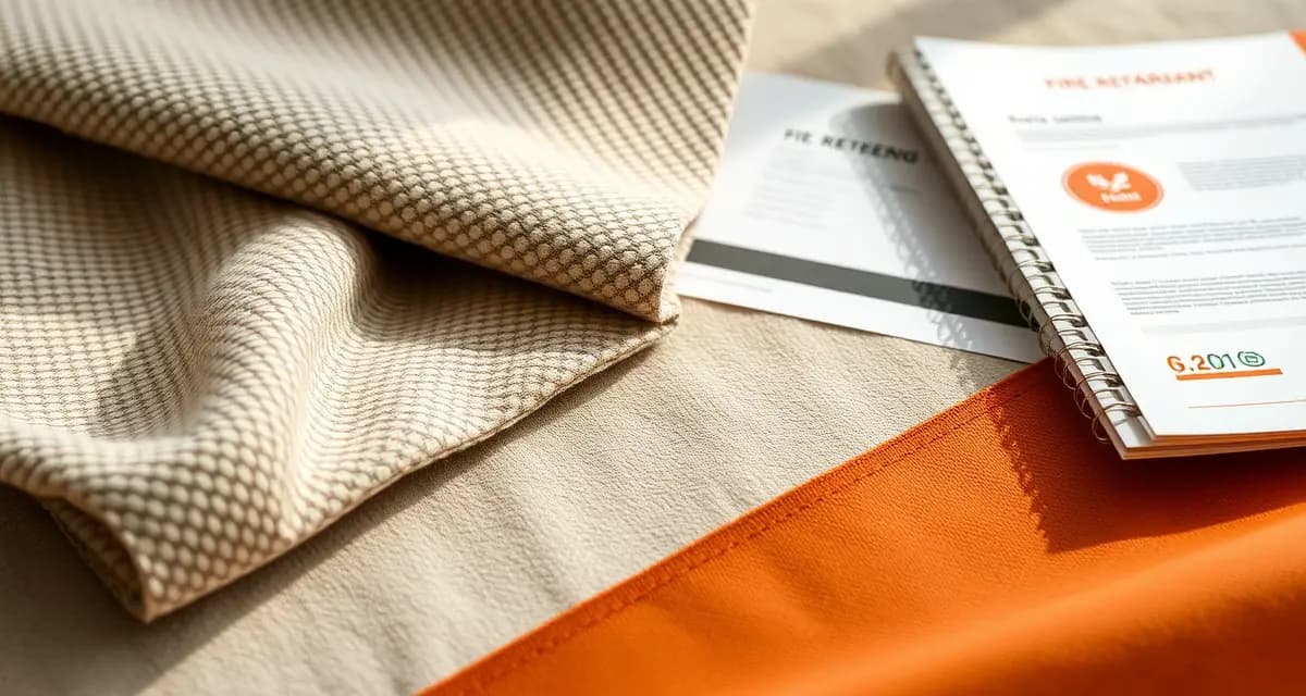 FR fabric compliance requirements for upholstery shops Fire-retardant upholstery fabric samples demonstrating California TB 117 compliance standards for residential furniture