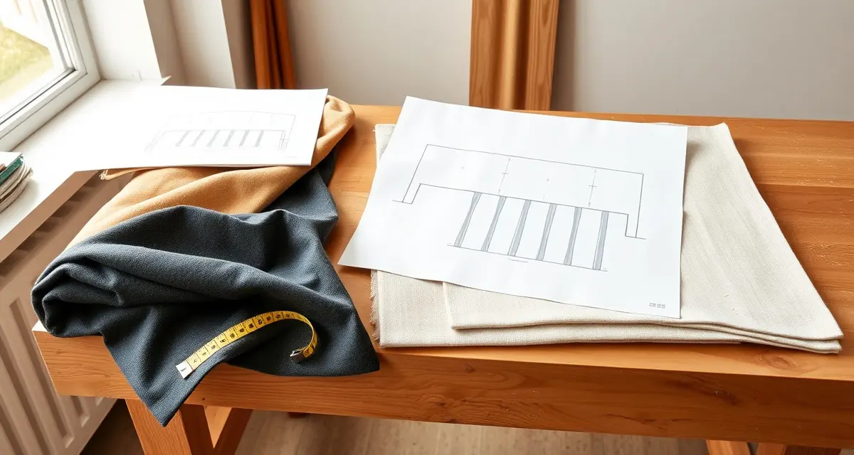 Headboard Reupholstery Fabric Calculations Upholstery fabric samples and measuring tape showing headboard fabric yardage requirements for different sizes and styles