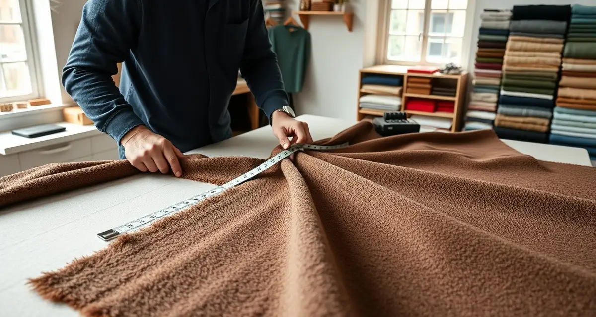 Microfiber Yardage Measurement Tool Microfiber fabric yardage calculator showing pile direction and width measurements for upholstery projects with directional sheen reference