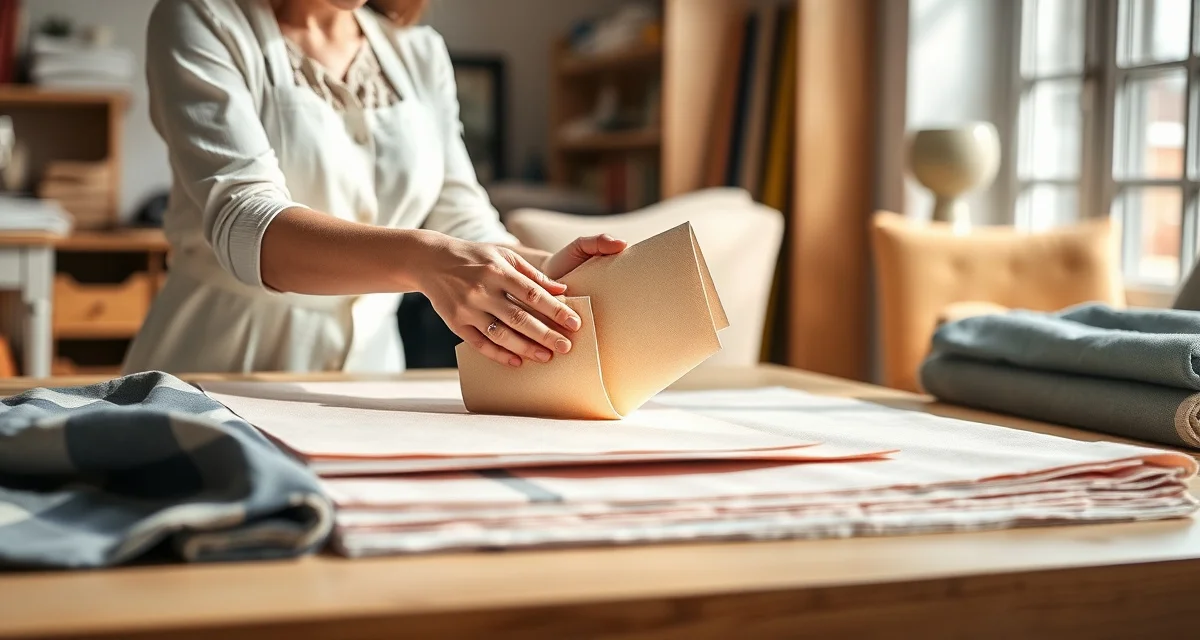 Special order fabric handling and documentation Upholstery shop manager reviewing special order fabric samples and documentation using a structured protocol system