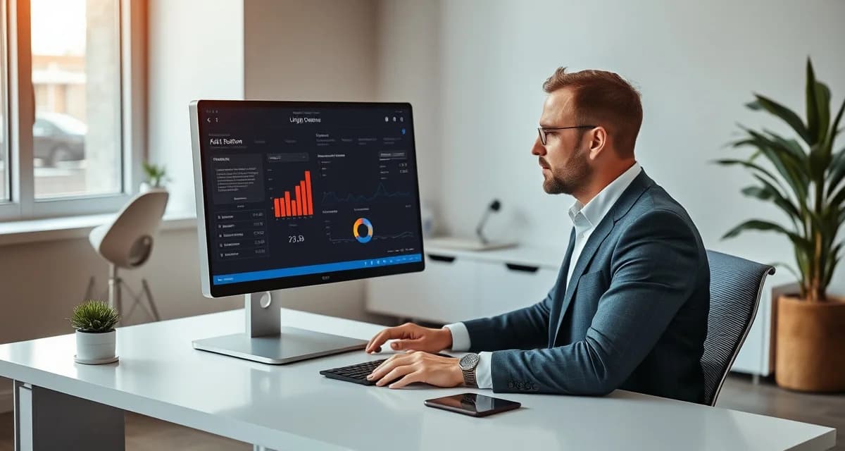 Customer portal ROI analytics for upholstery businesses Upholstery shop manager using customer portal software to reduce status calls and track ROI metrics on dashboard