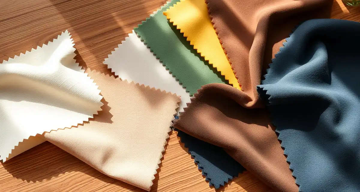 Fabric color samples demonstrating durability and longevity Upholstery fabric color swatches in light, medium, and dark tones showing fading resistance and staining implications for sofa selection.