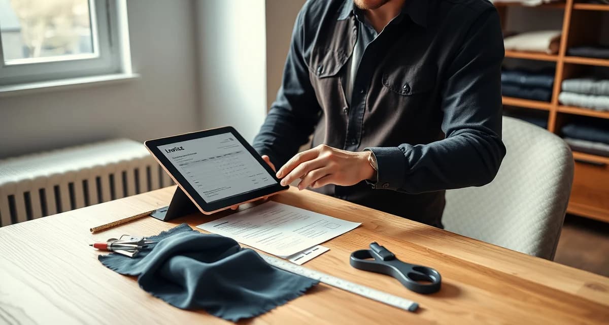 Speed up upholstery quotes with digital tools Upholstery shop manager preparing fast quote turnaround using management software on tablet with fabric swatches