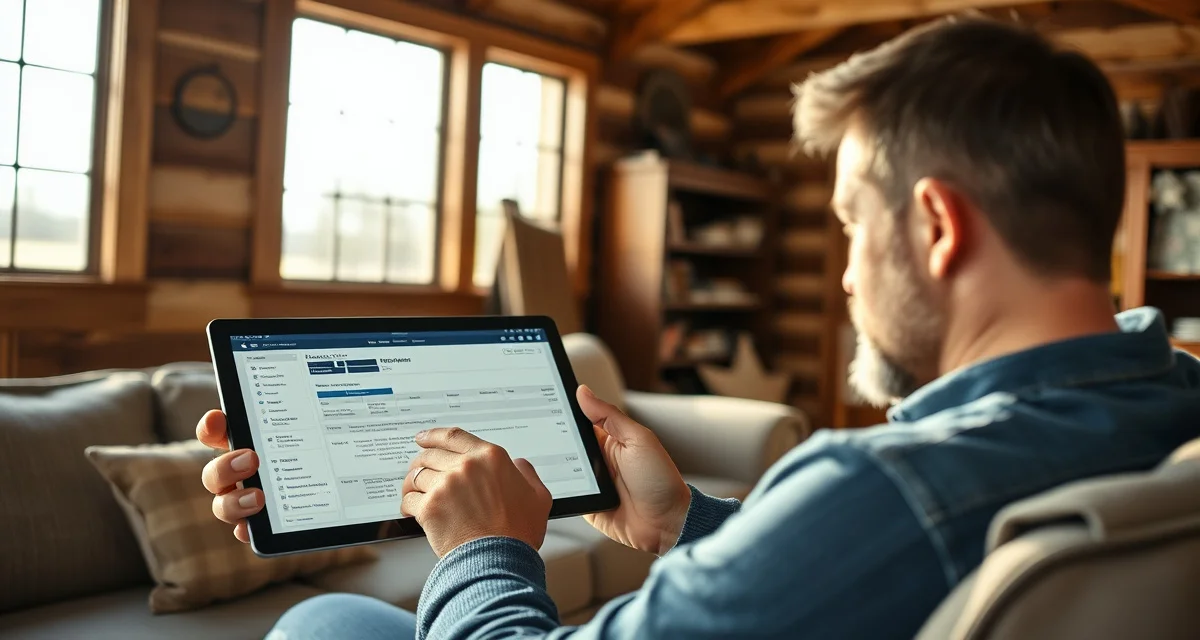 Mobile quoting software for Iowa upholstery shops Upholstery shop owner creating mobile quote on tablet during in-home furniture pickup consultation in rural Iowa