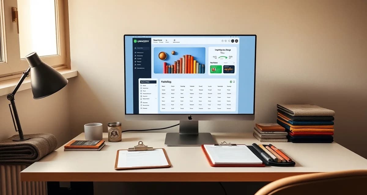 Quick Start Setup for Upholstery Management Software Upholstery shop software onboarding setup guide showing day 1 configuration steps on computer monitor with fabric samples