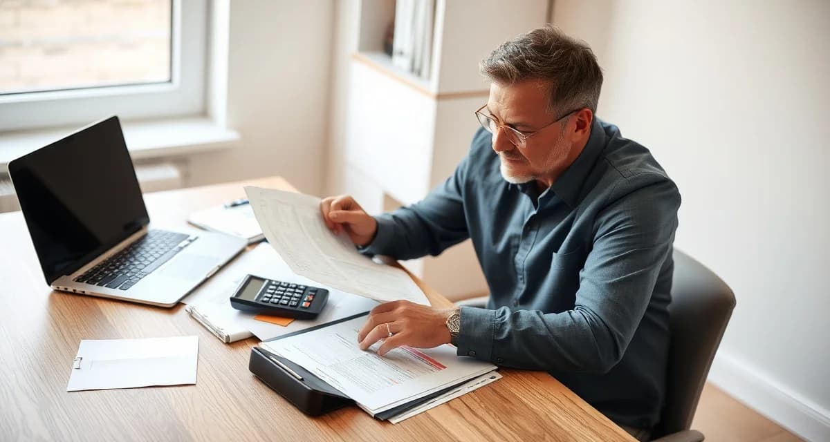 Tax planning for upholstery shop owners Upholstery shop owner reviewing tax documents and financial records for business deductions and sales tax compliance.